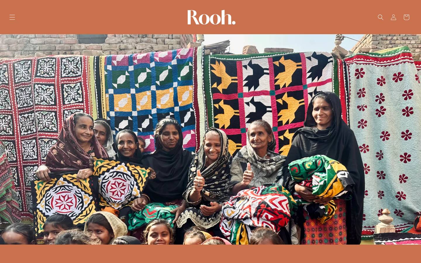 roohtextiles.com homepage screenshot