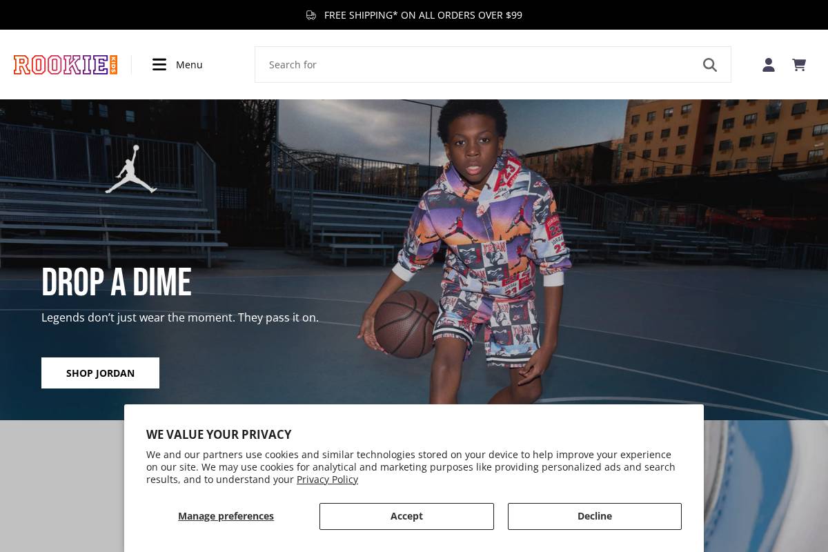 rookiekids.com homepage screenshot