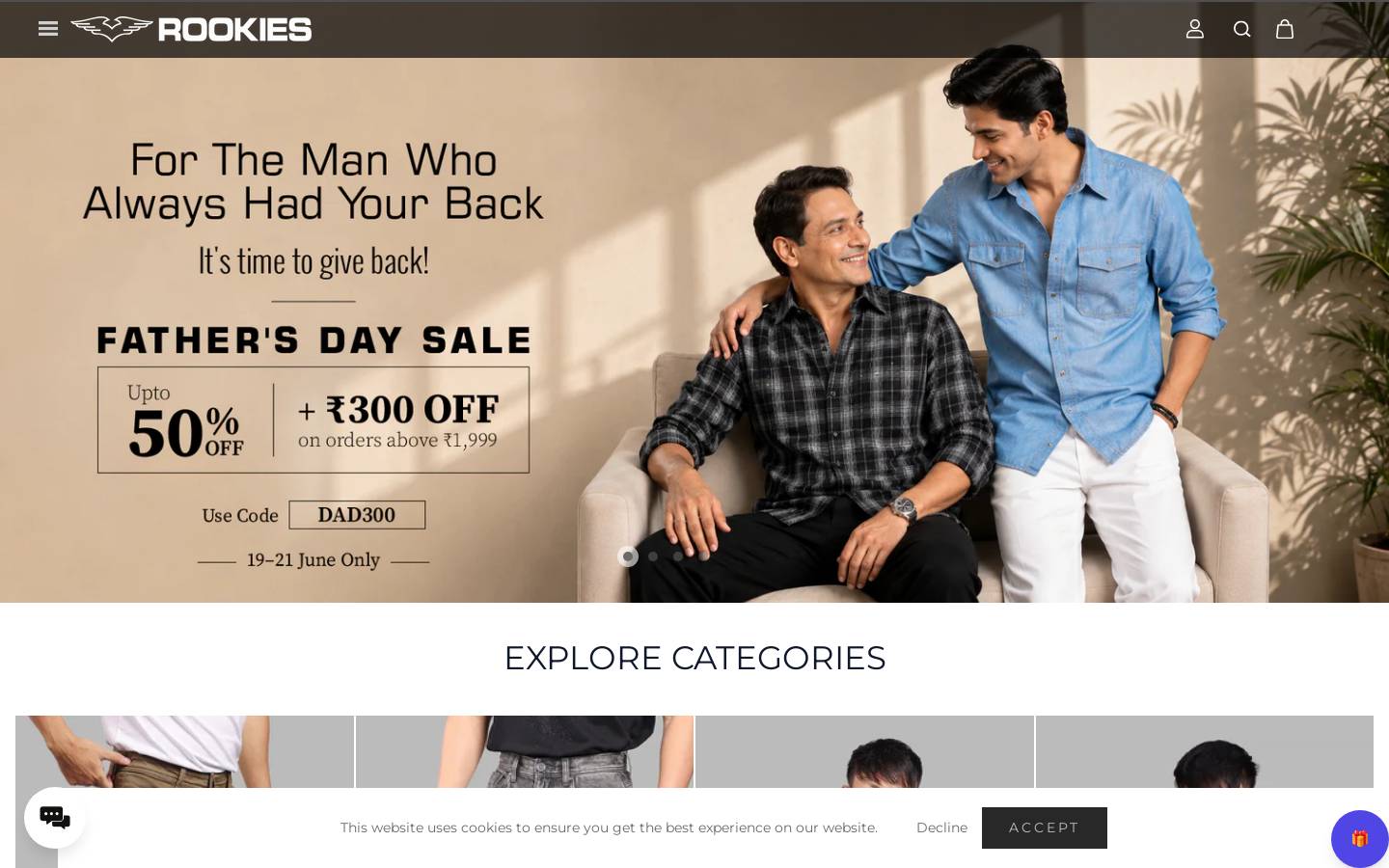 rookiesjeans.com homepage screenshot