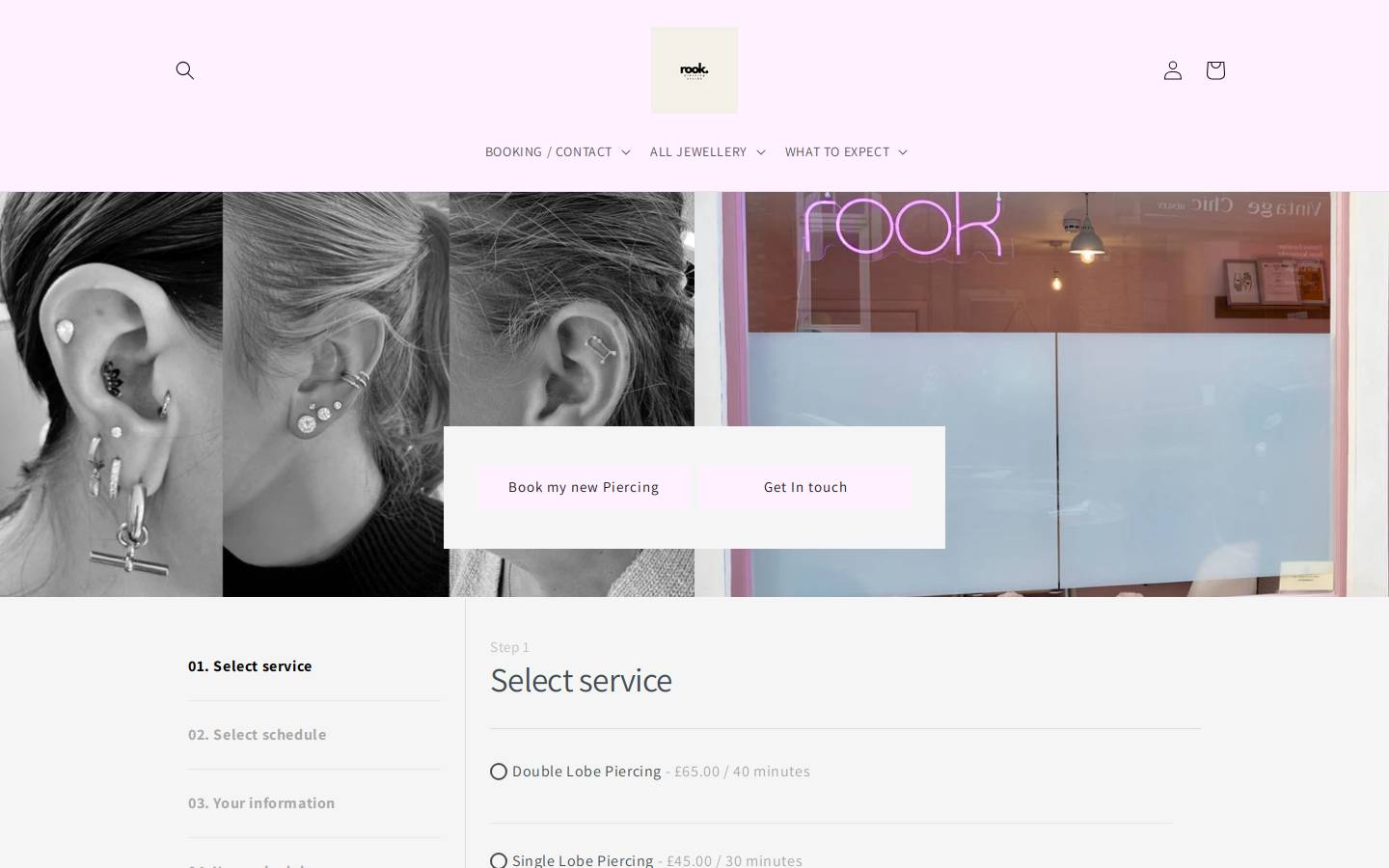 rookpiercing.store homepage screenshot