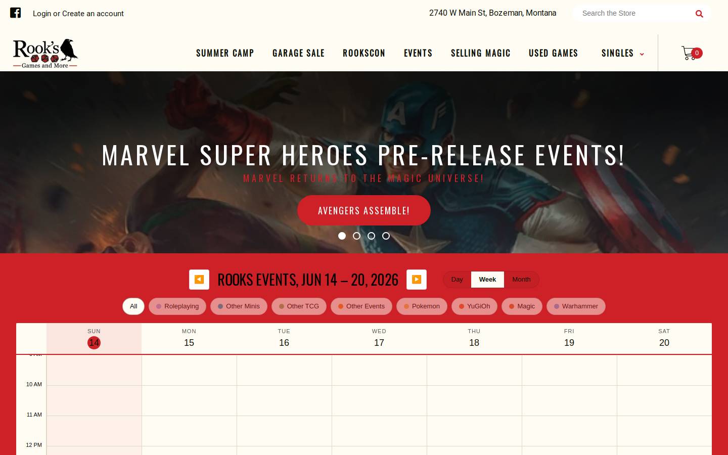 rooksgamesandmore.com homepage screenshot