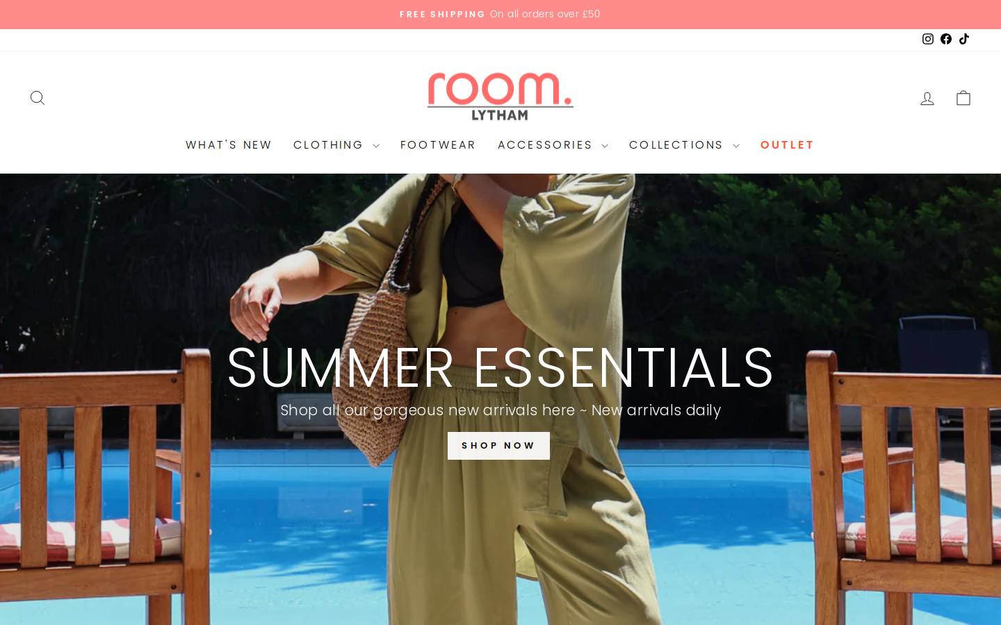 Roomlytham homepage screenshot