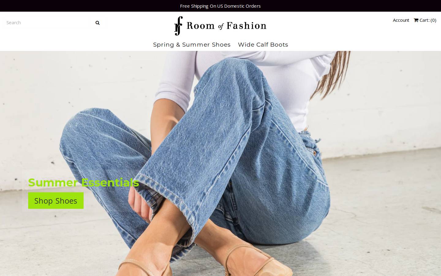 Roomoffashion homepage screenshot