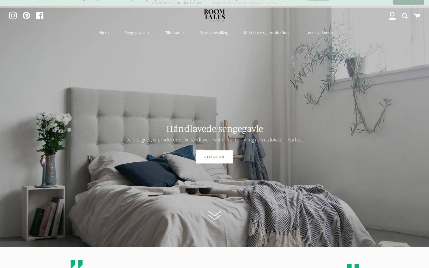 Roomtales homepage screenshot