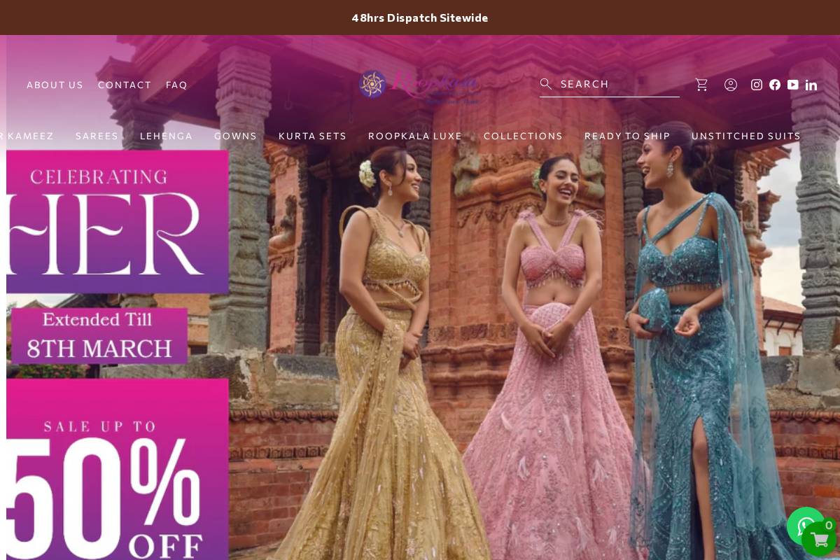 roopkala.net homepage screenshot