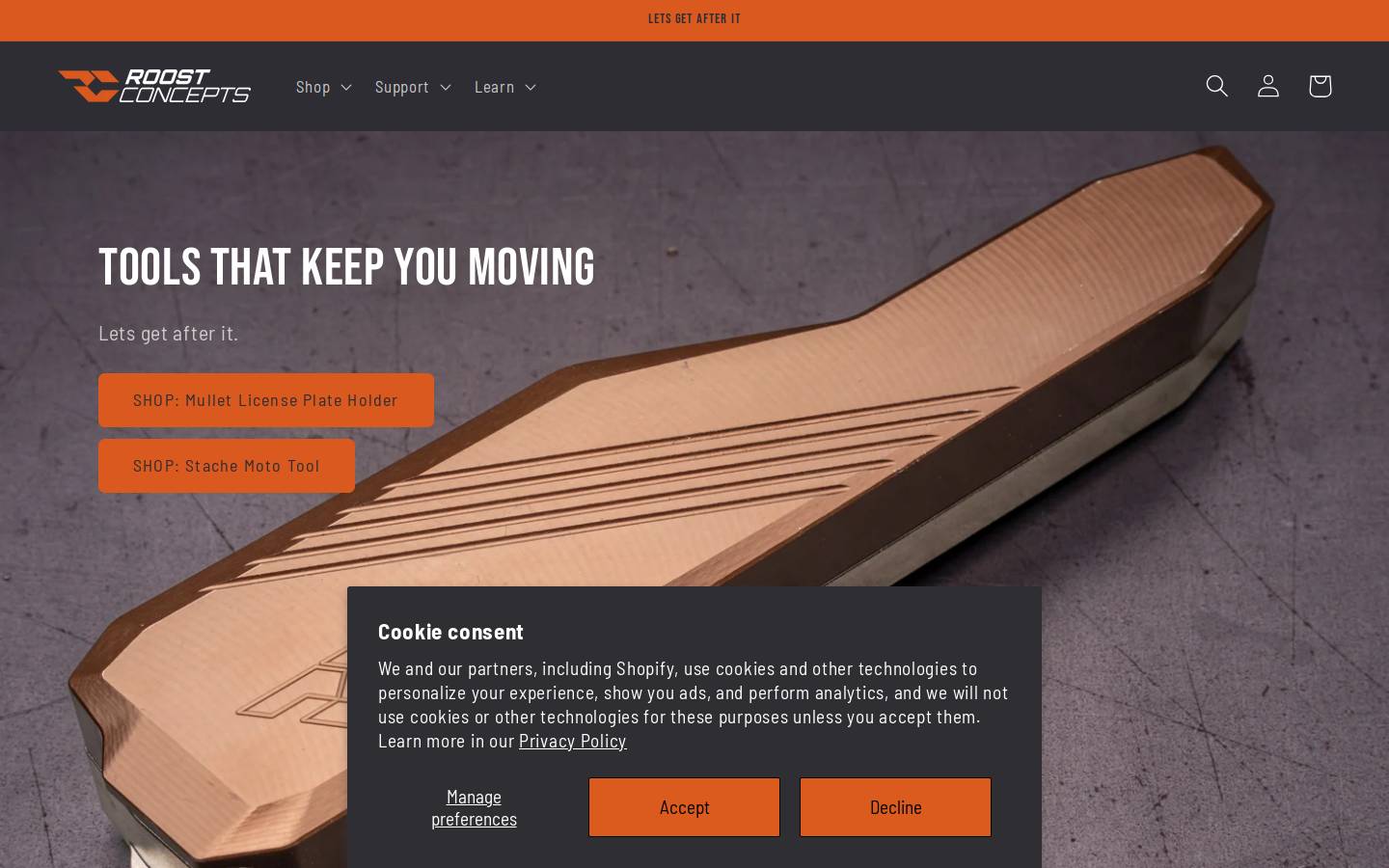 roost-concepts.com homepage screenshot
