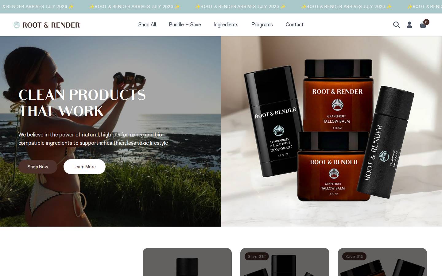 rootandrender.shop homepage screenshot