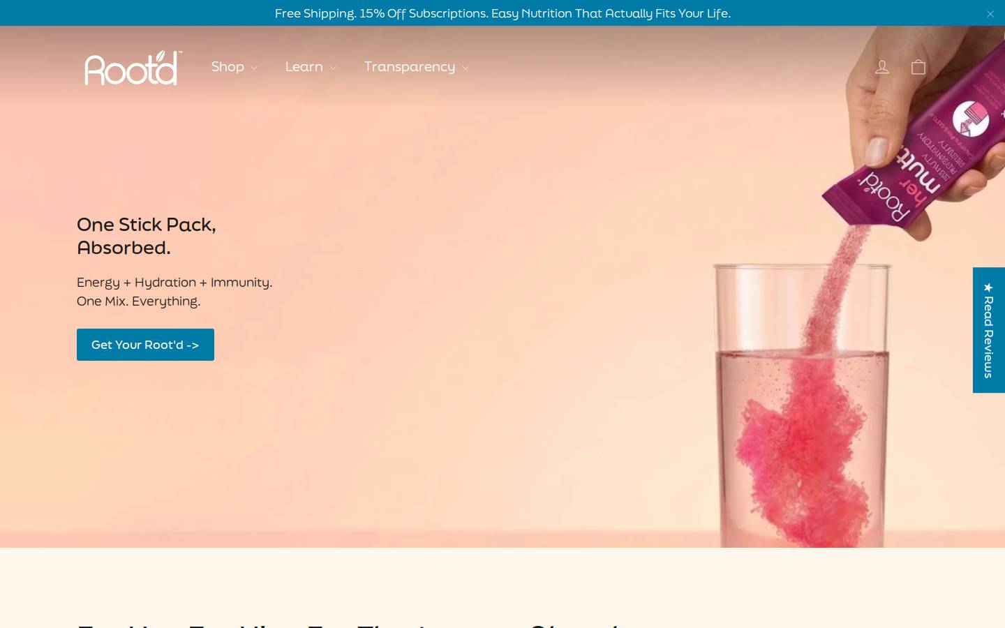 Rootd homepage screenshot