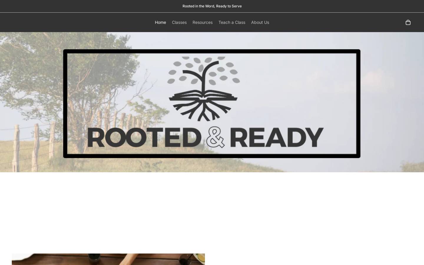rootedandreadytx.org homepage screenshot