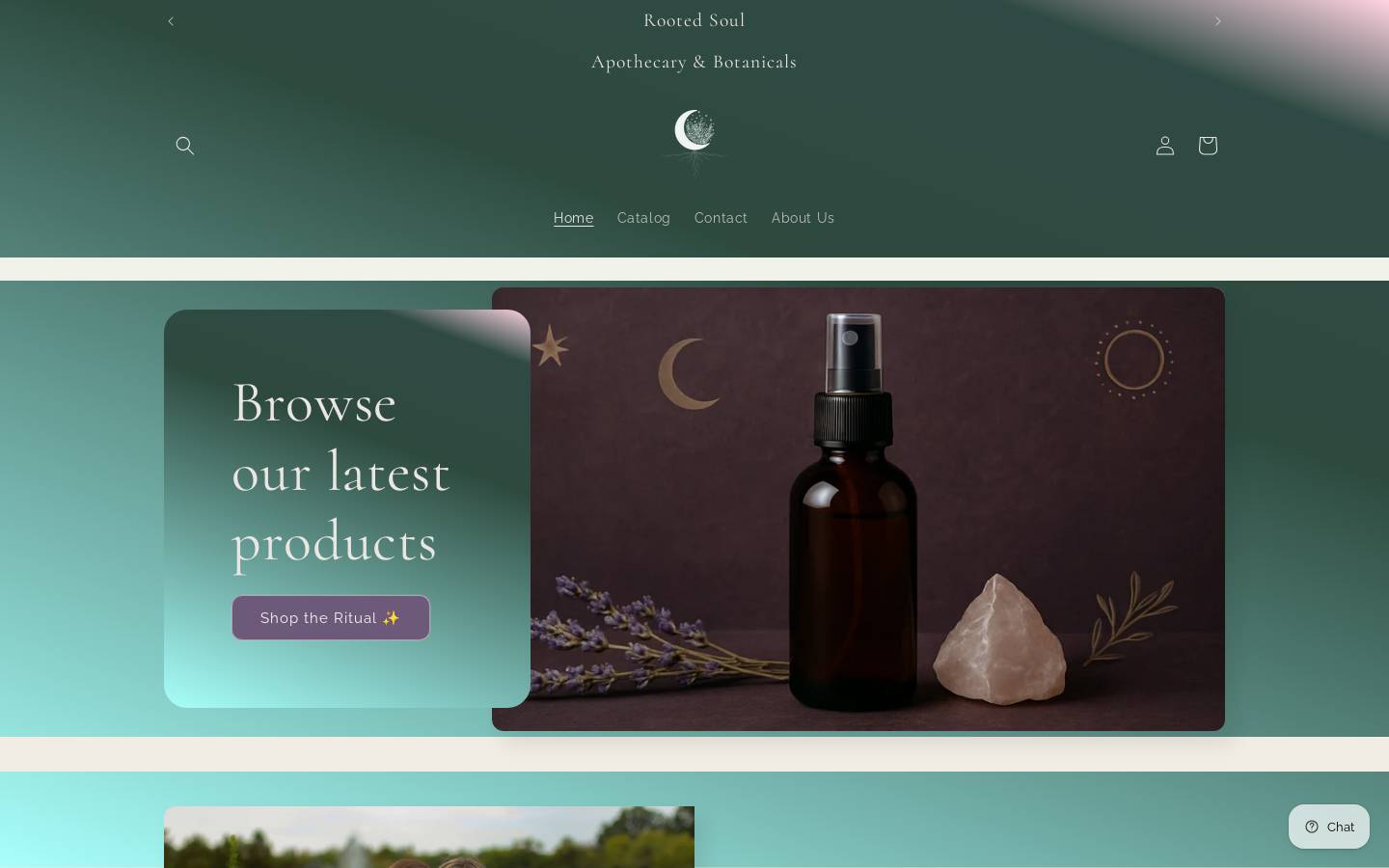 rootedsoul.biz homepage screenshot