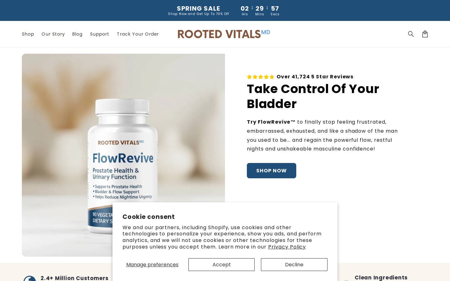 Rootedvitalsmd homepage screenshot