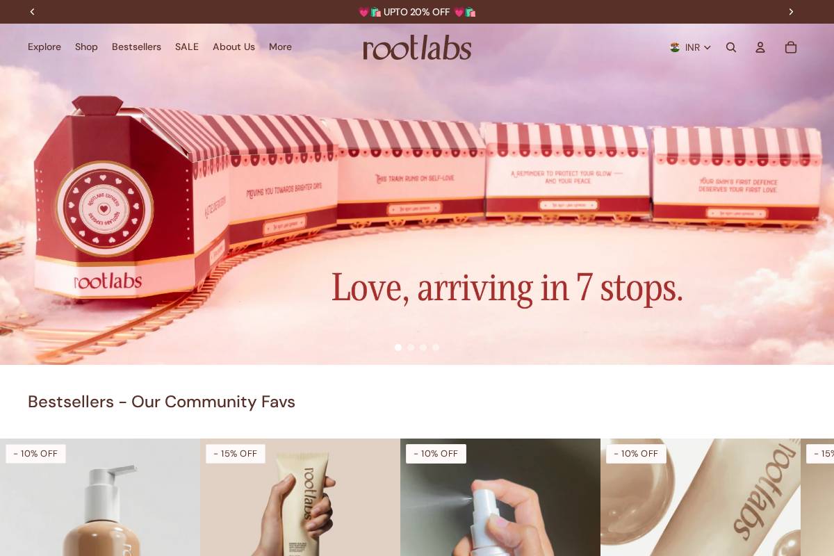 Rootlabs homepage screenshot