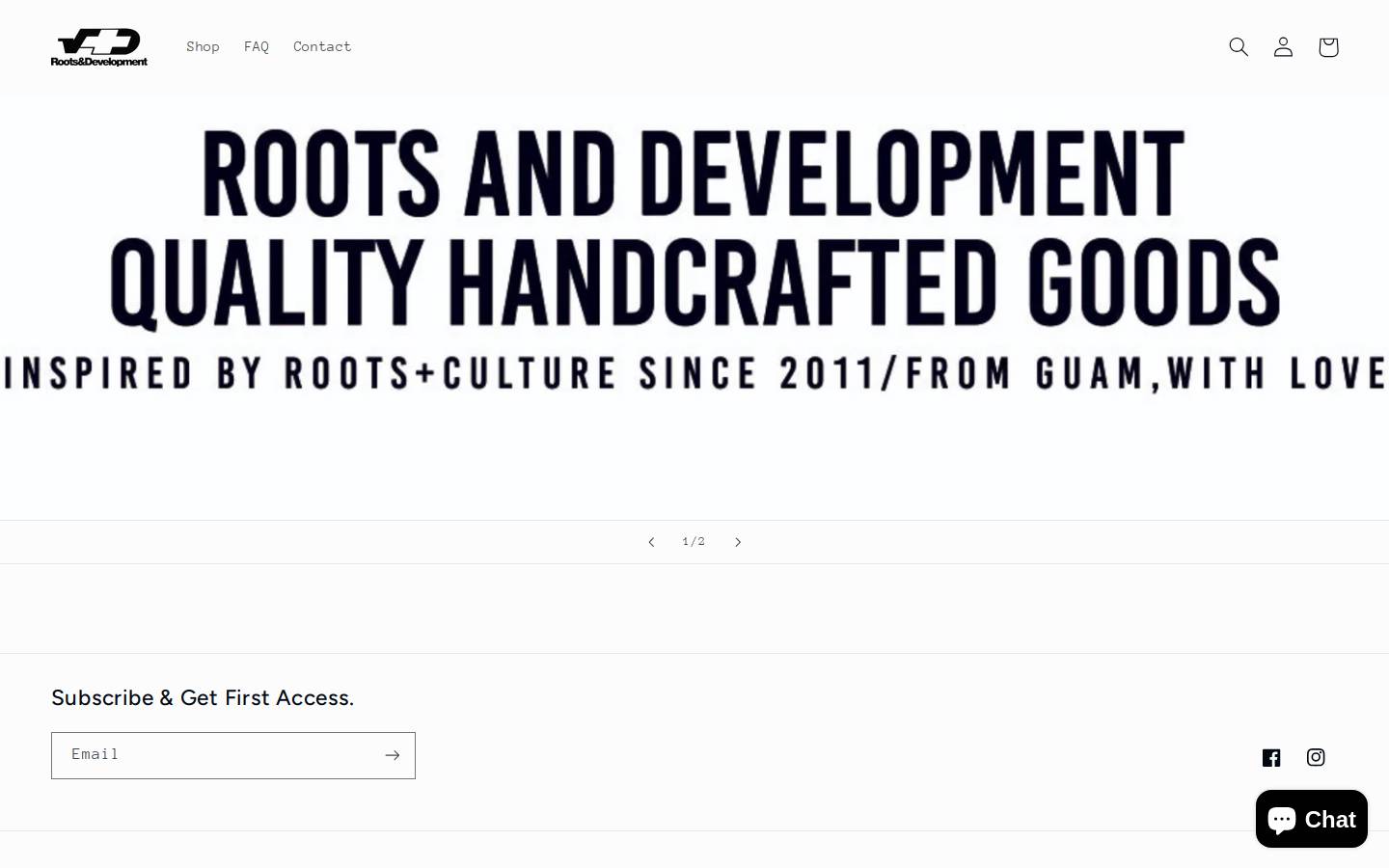 rootsanddevelopment.com homepage screenshot