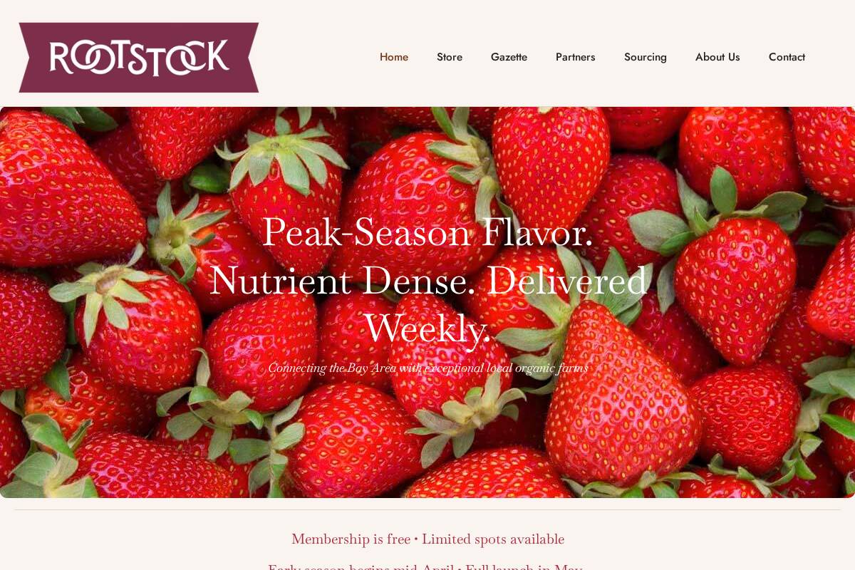 rootstock.earth homepage screenshot