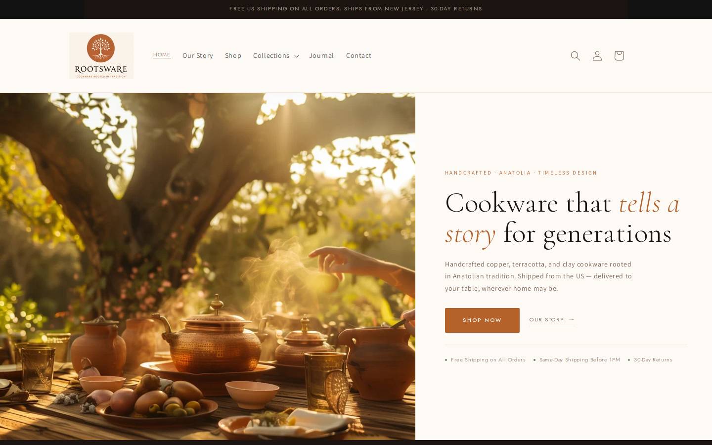 rootsware.com homepage screenshot