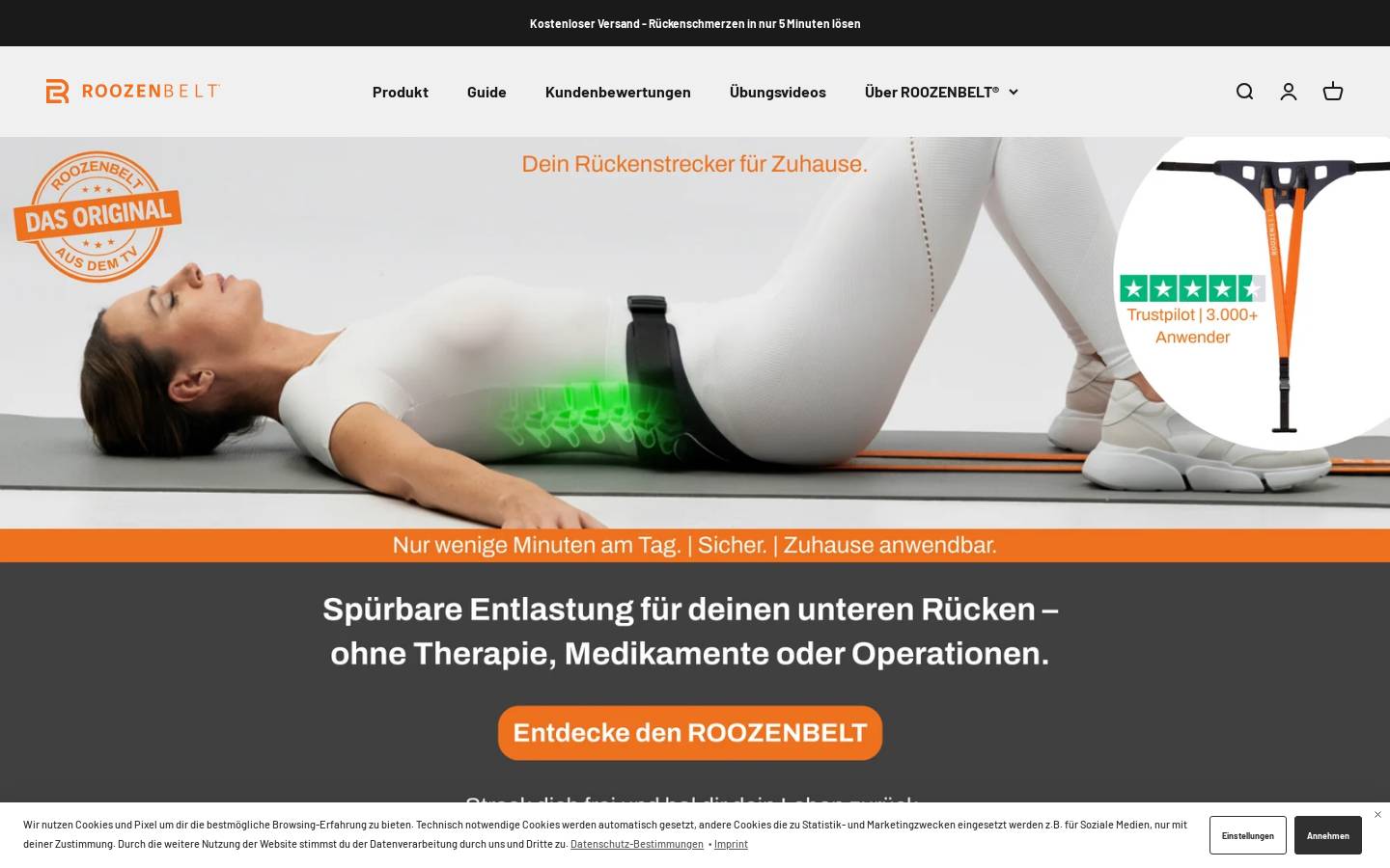 ROOZENDAAL Health GmbH homepage screenshot