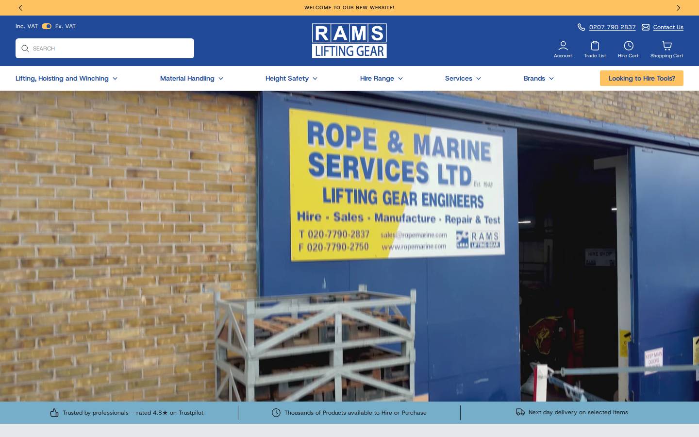Rope & Marine Services homepage screenshot