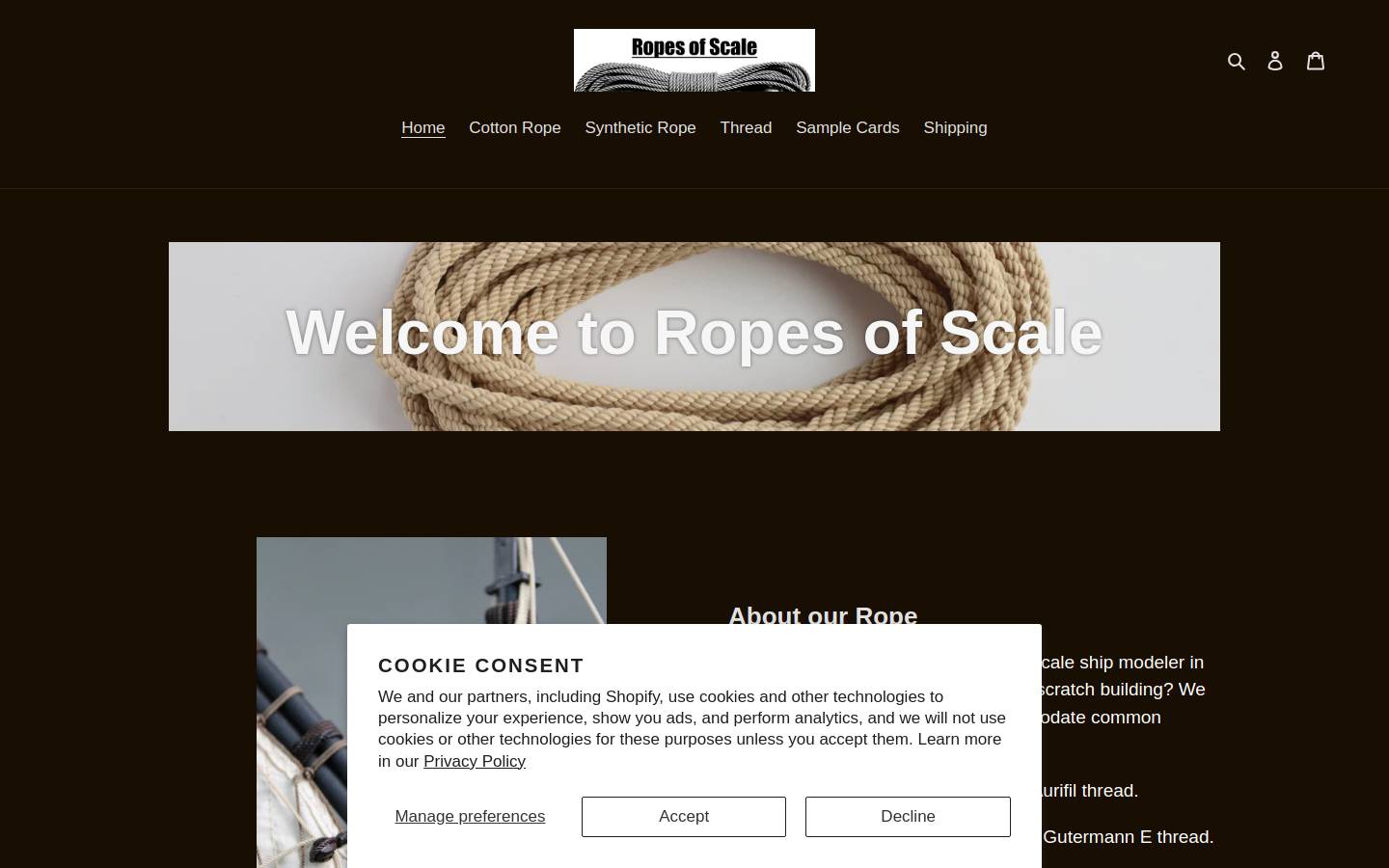 ropesofscale.com homepage screenshot