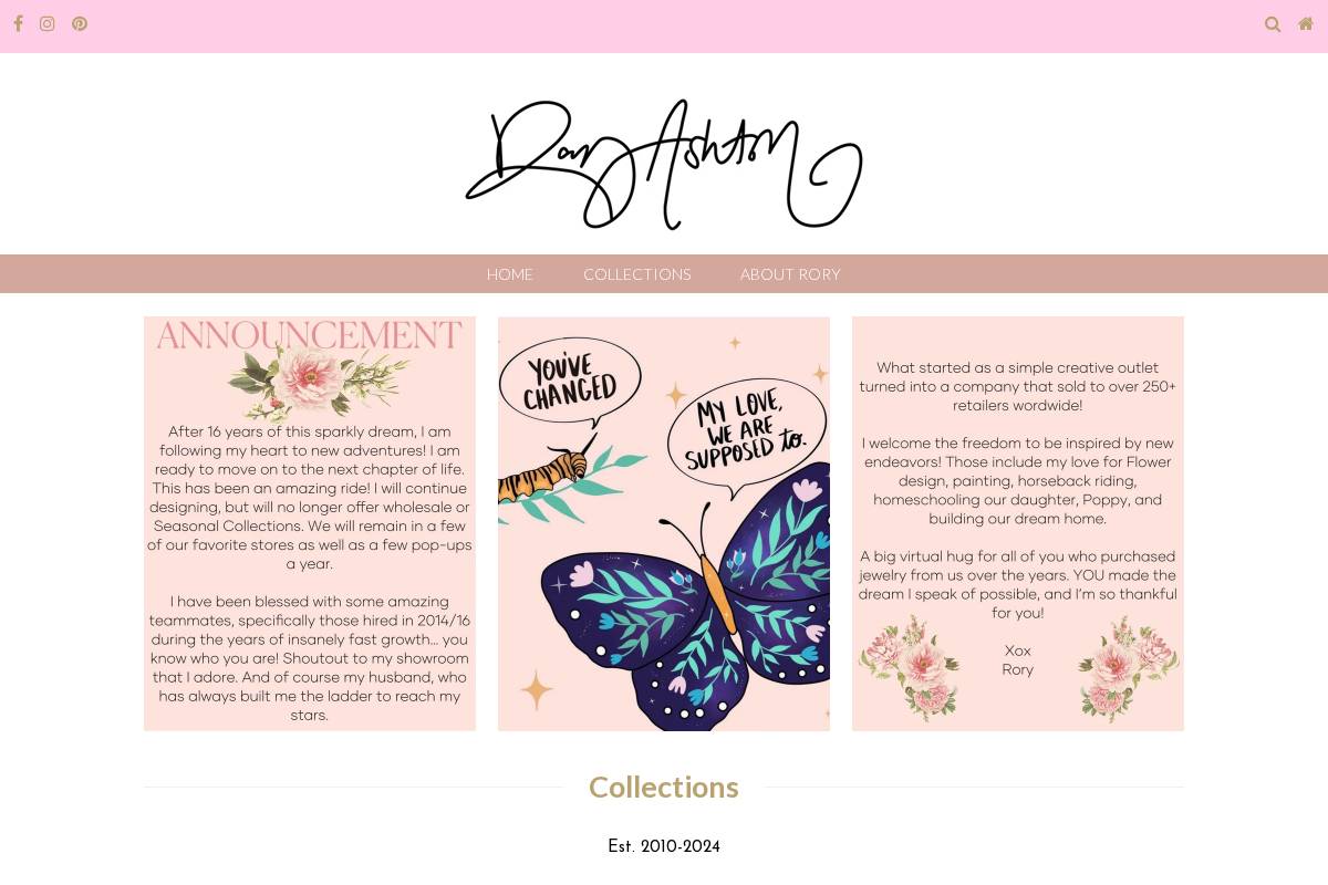 roryashton.com homepage screenshot