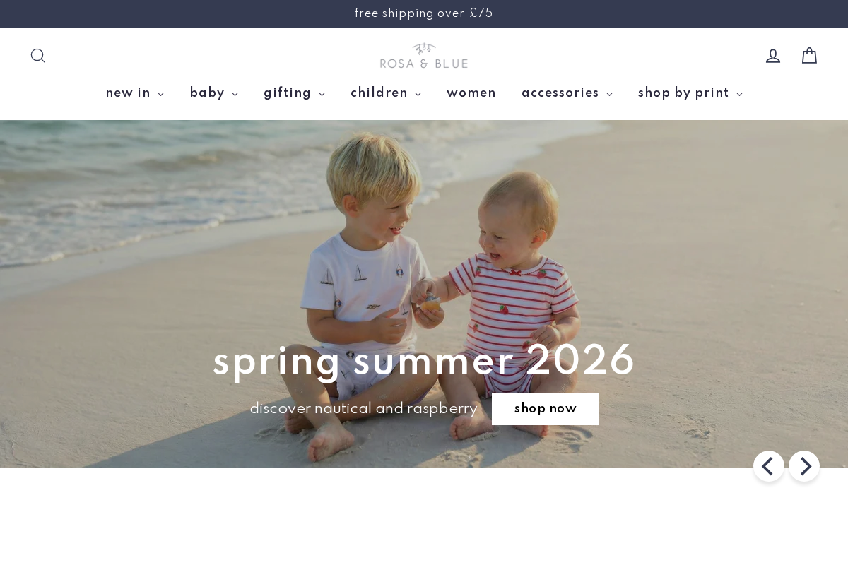 Rosa and Blue homepage screenshot