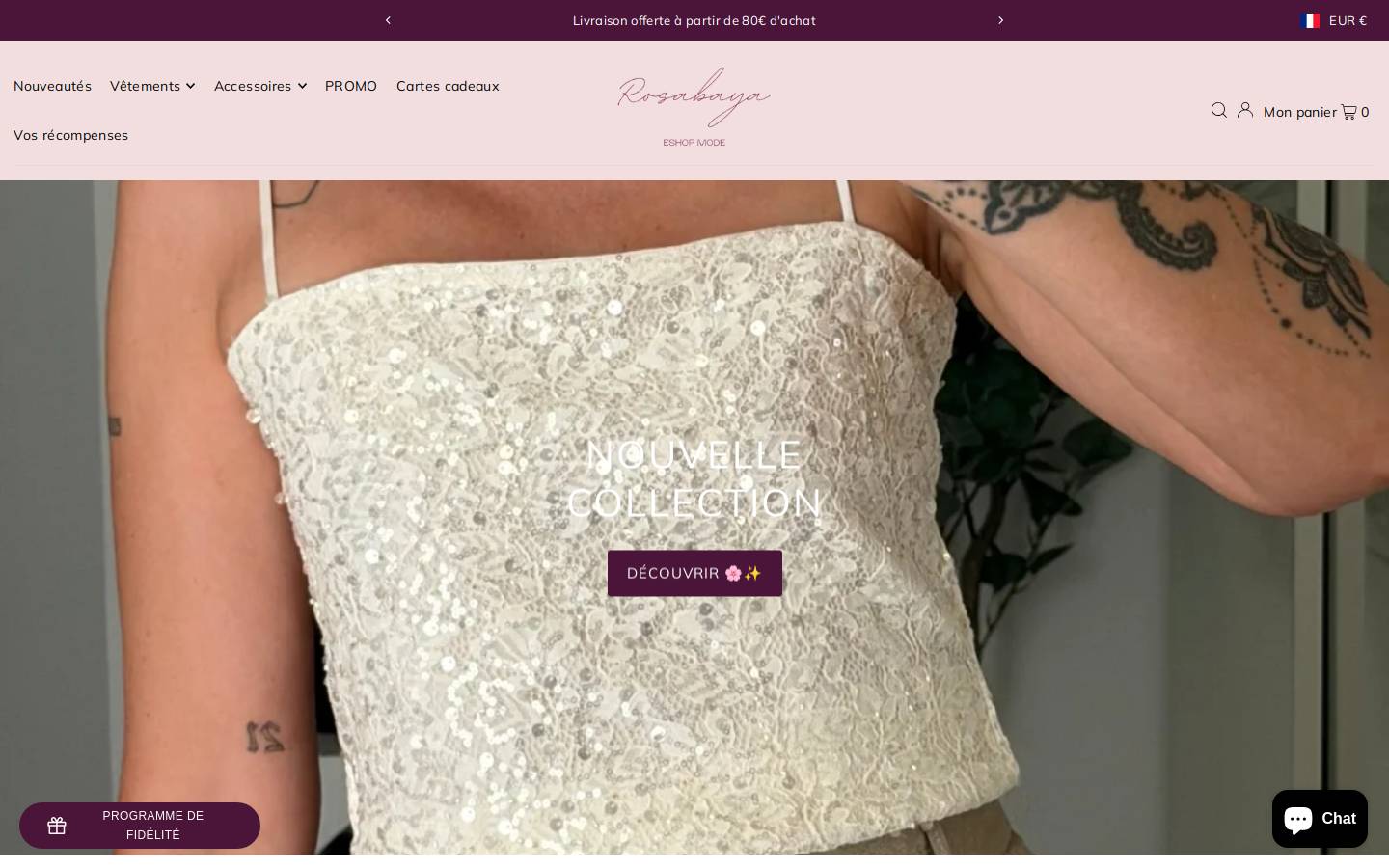 rosabaya.fr homepage screenshot