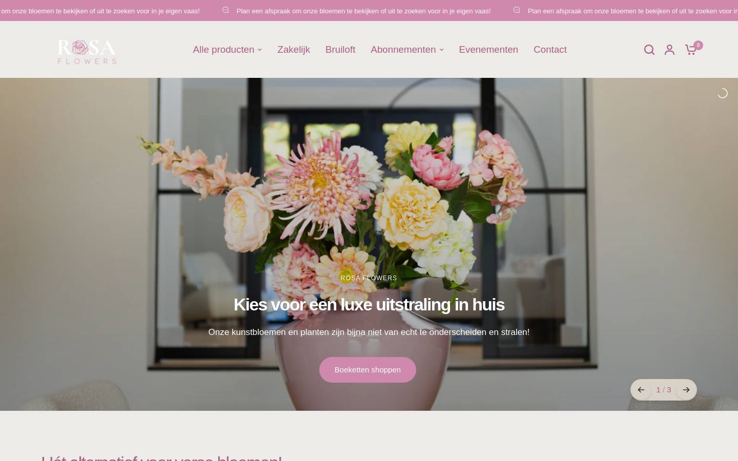 rosabloemen.nl homepage screenshot