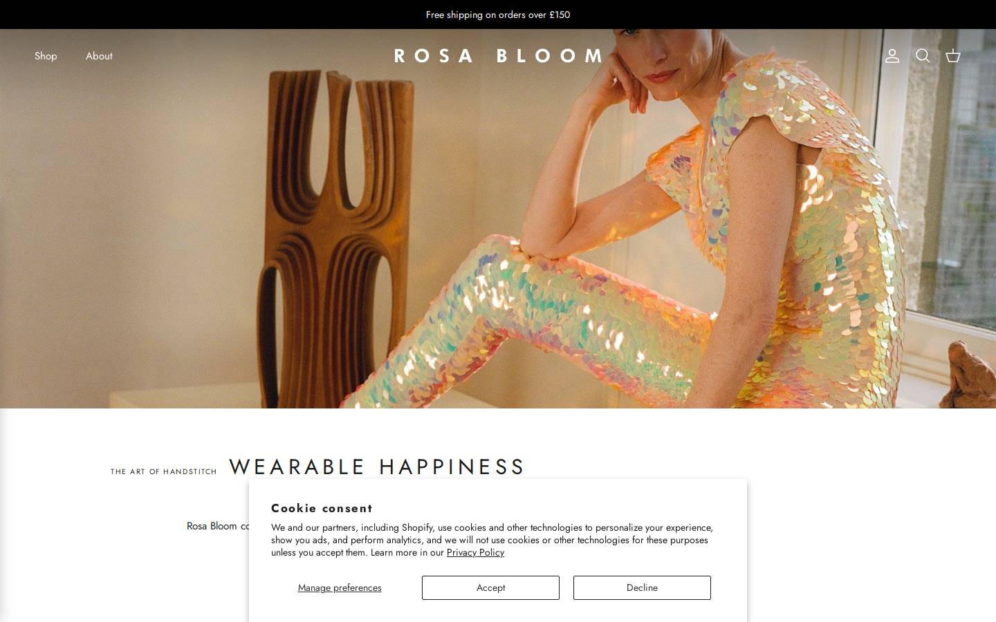 Rosa Bloom homepage screenshot