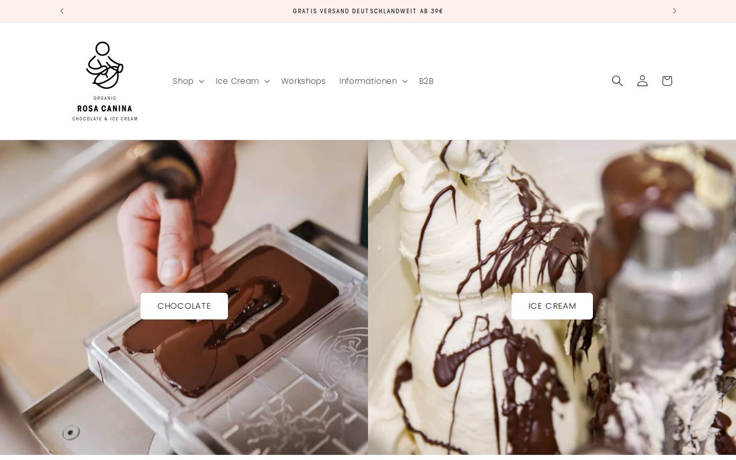 rosacanina.de homepage screenshot
