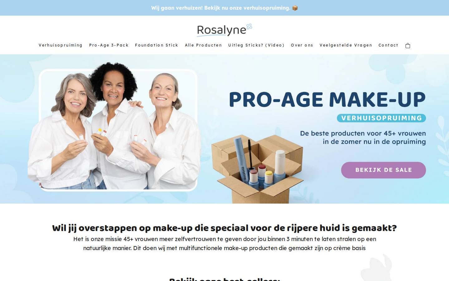 Rosalyne homepage screenshot