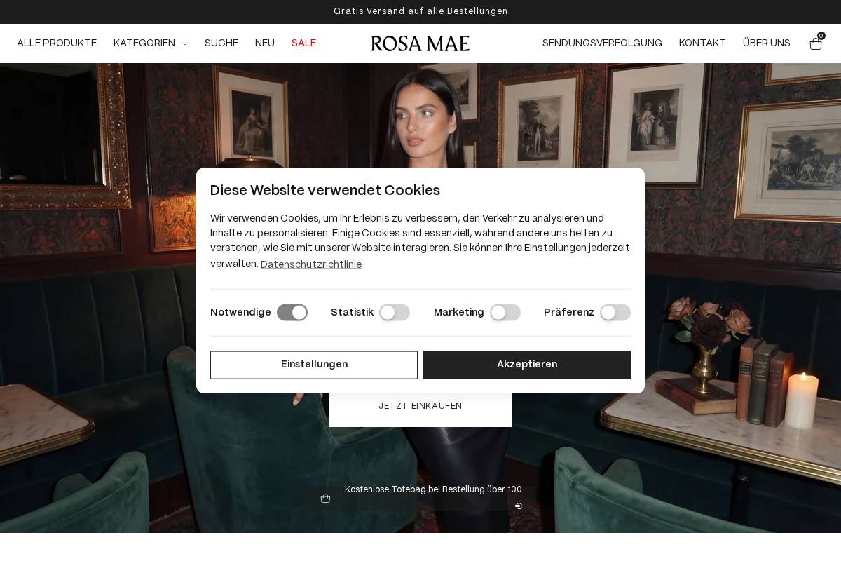 Rosa Mae homepage screenshot