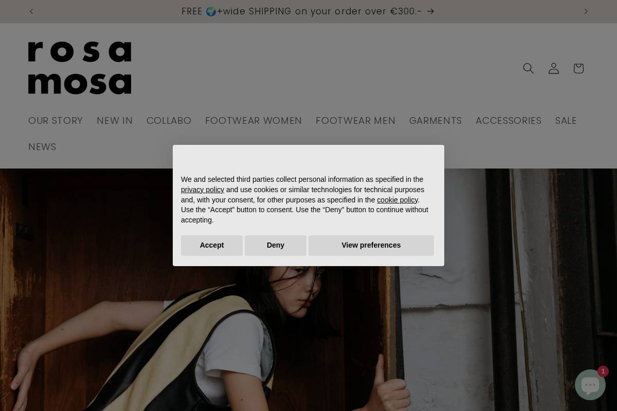 rosamosa.com homepage screenshot