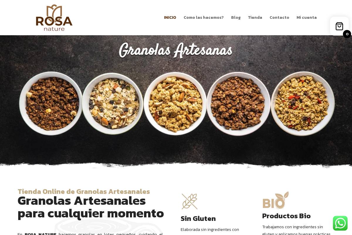 rosanature.es homepage screenshot