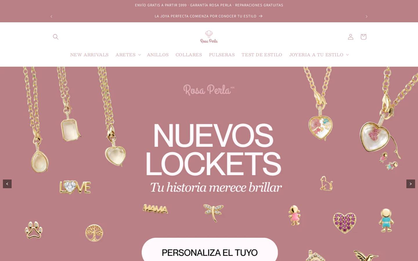 rosaperla.com.mx homepage screenshot