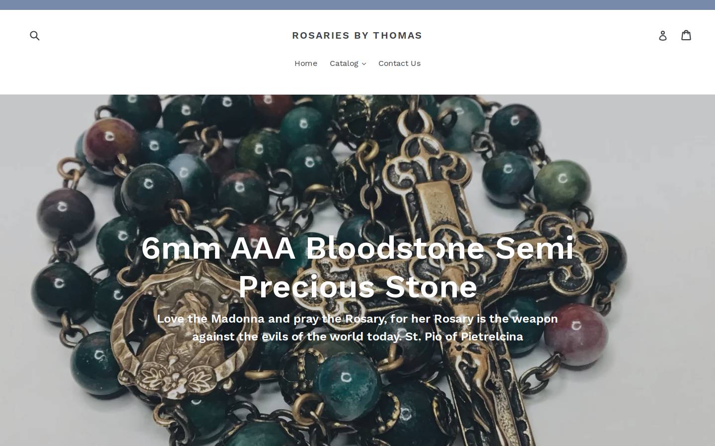 rosariesbythomas.com homepage screenshot