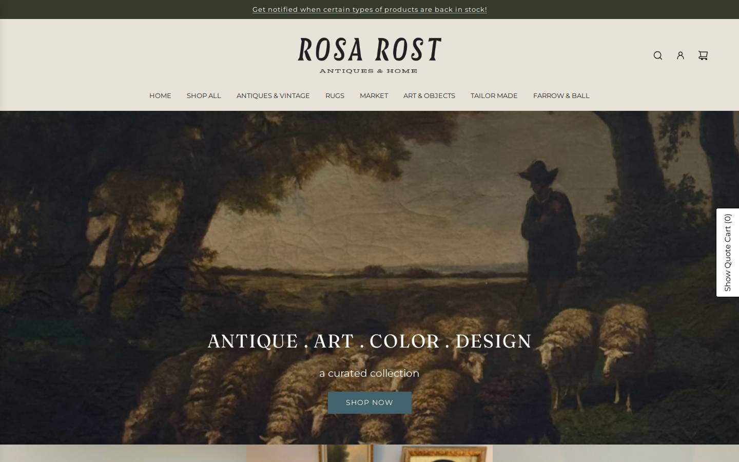 rosarost.com homepage screenshot
