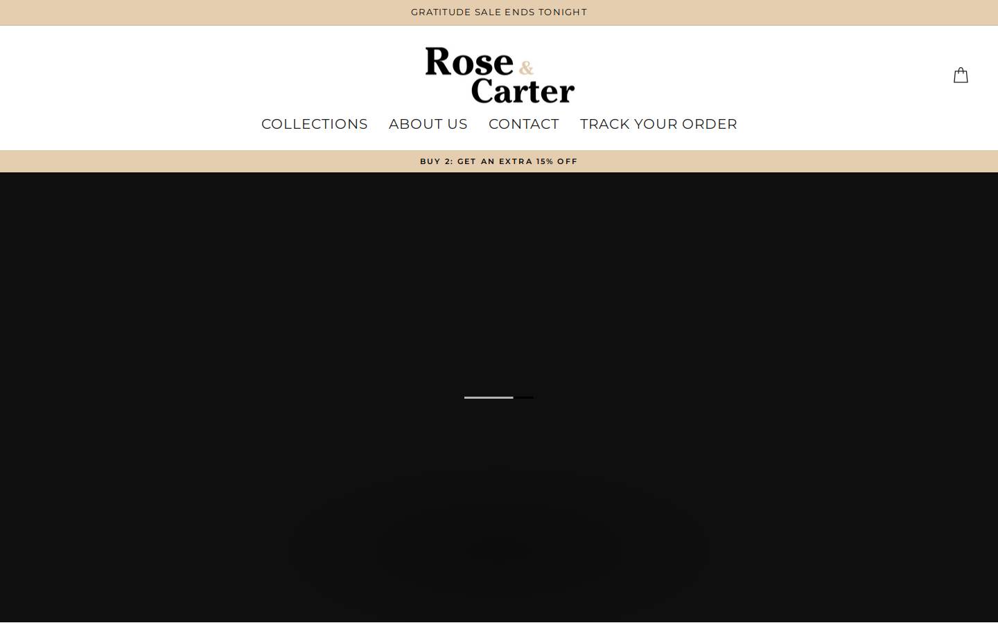 rose-carter.com homepage screenshot