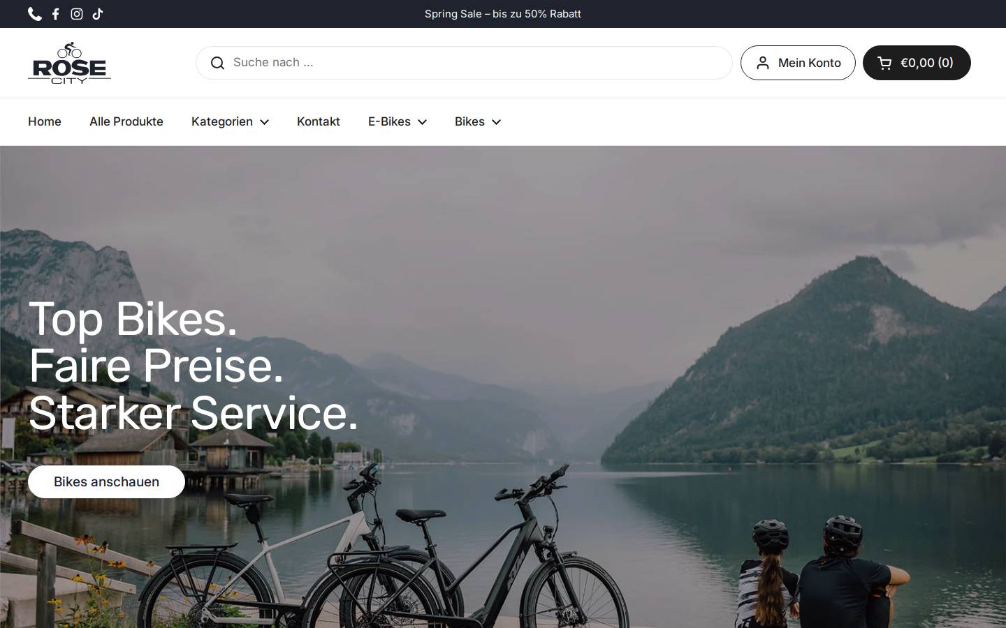 Rose City homepage screenshot