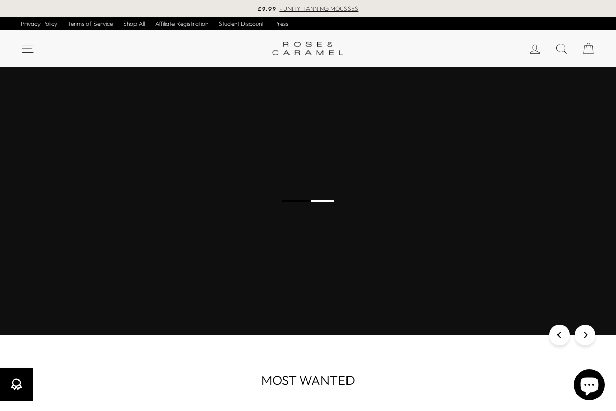 Rose & Caramel homepage screenshot