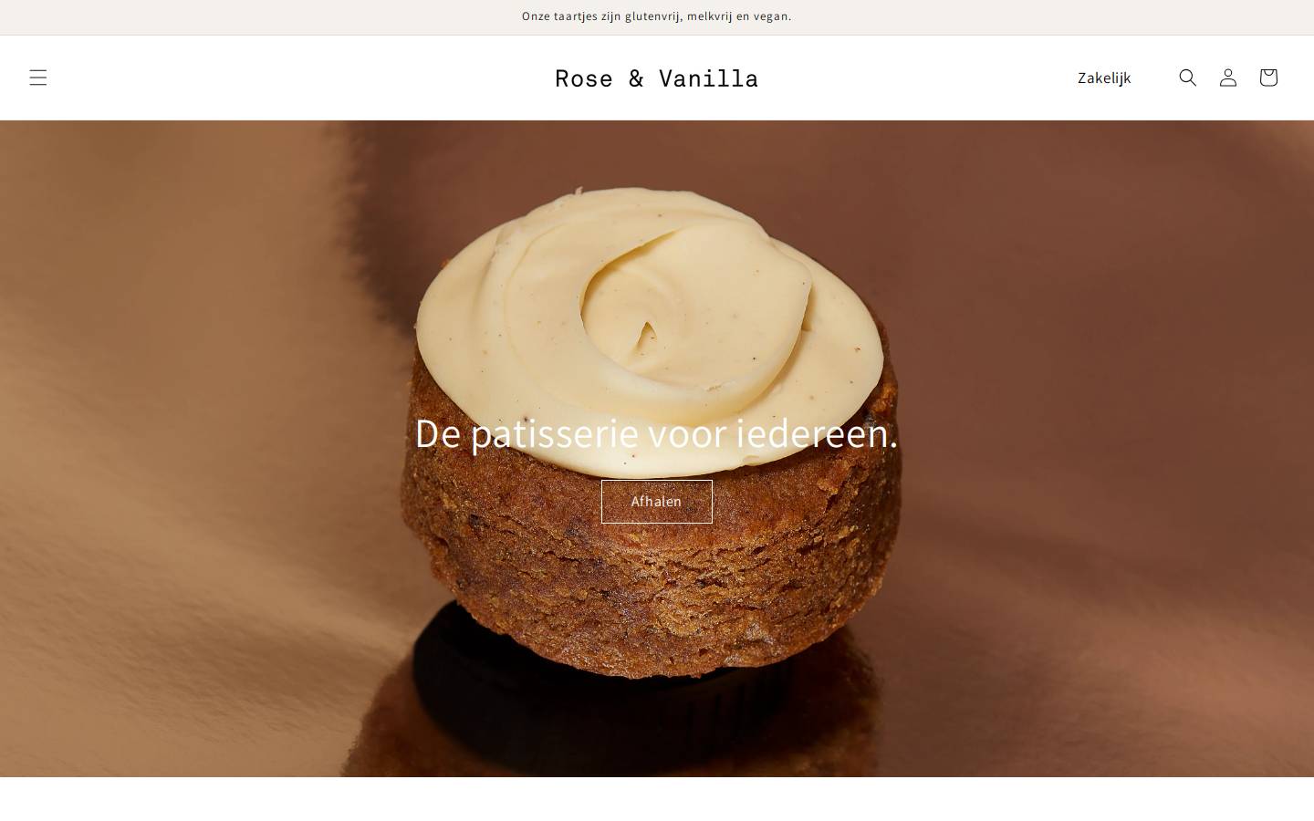 roseandvanilla.nl homepage screenshot