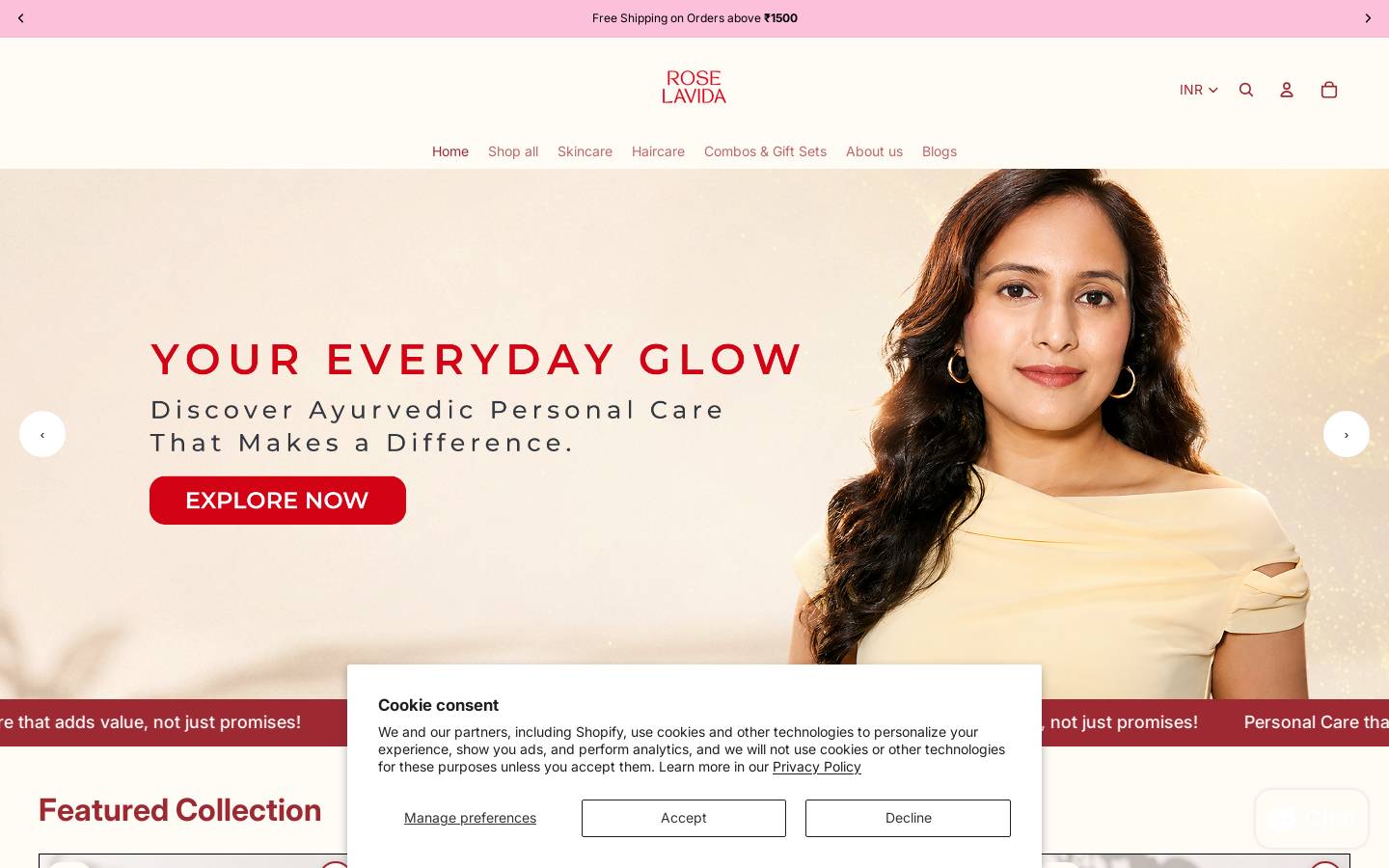 Roselavida homepage screenshot