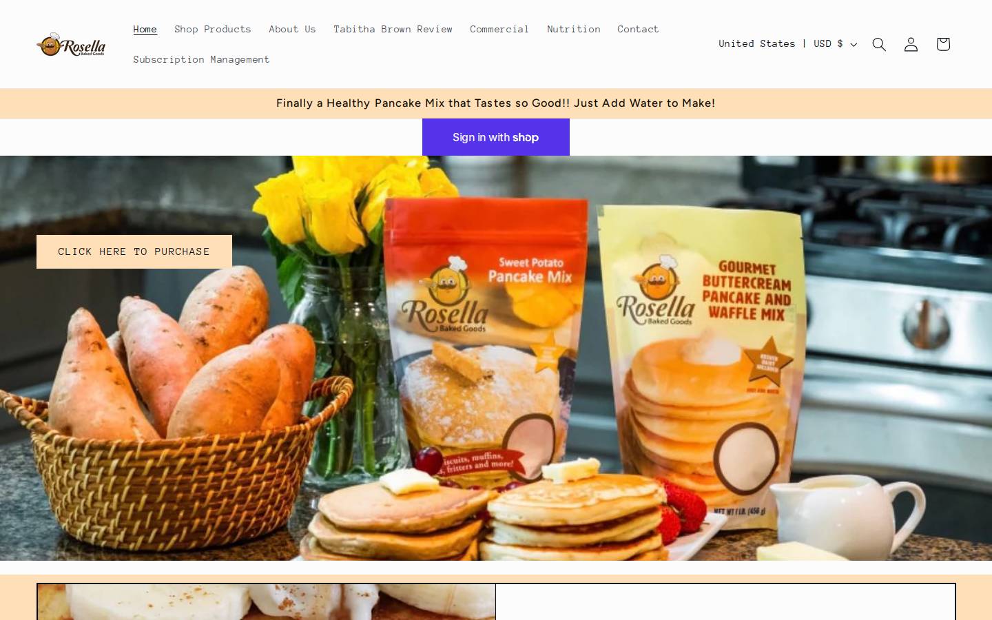 rosellabakedgoods.com homepage screenshot