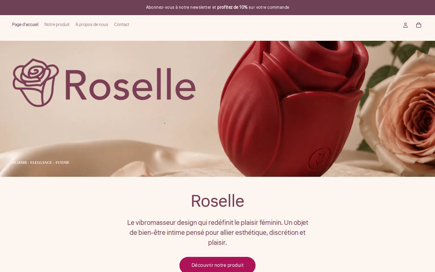 roselle.ch homepage screenshot