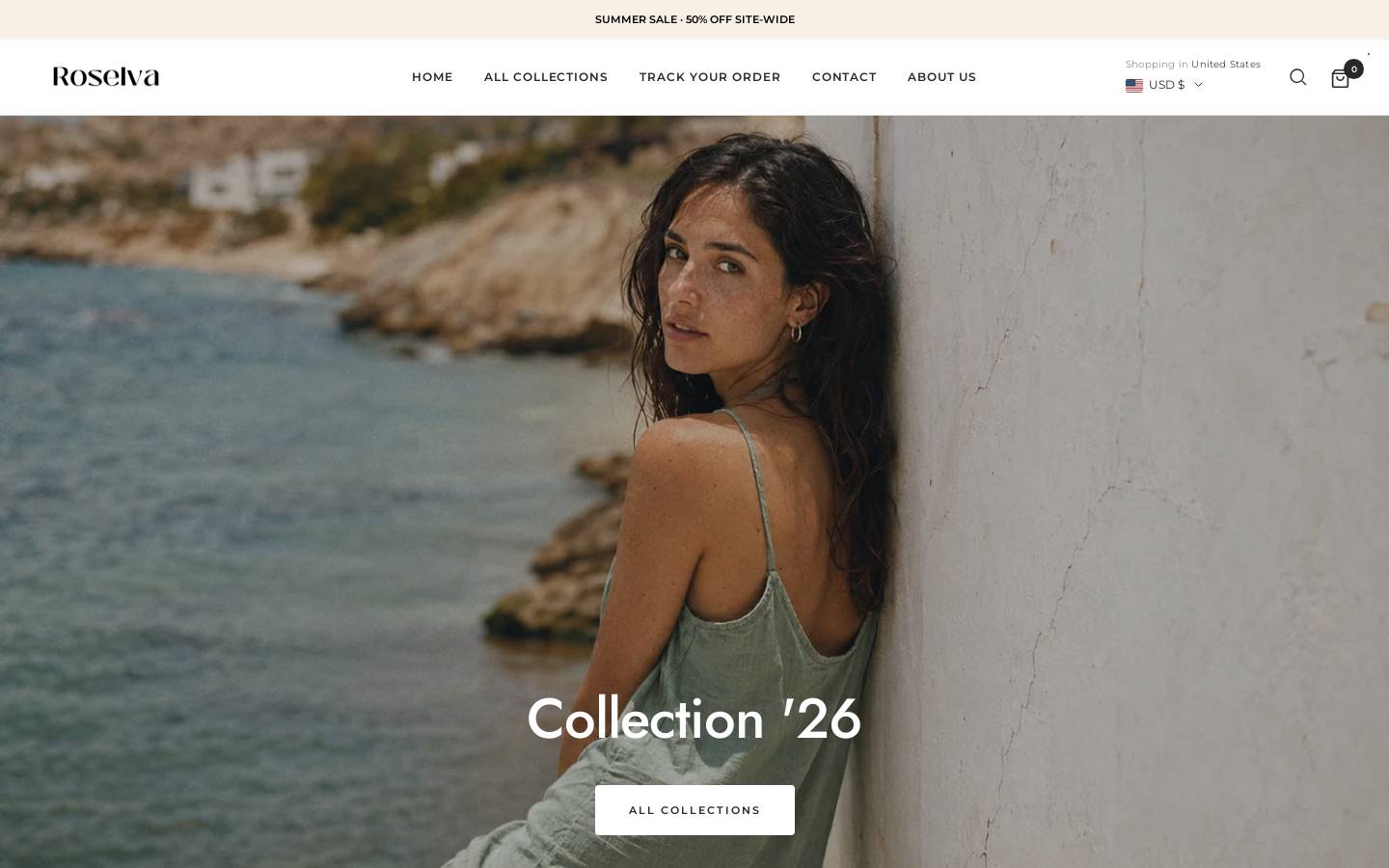 Roselva homepage screenshot