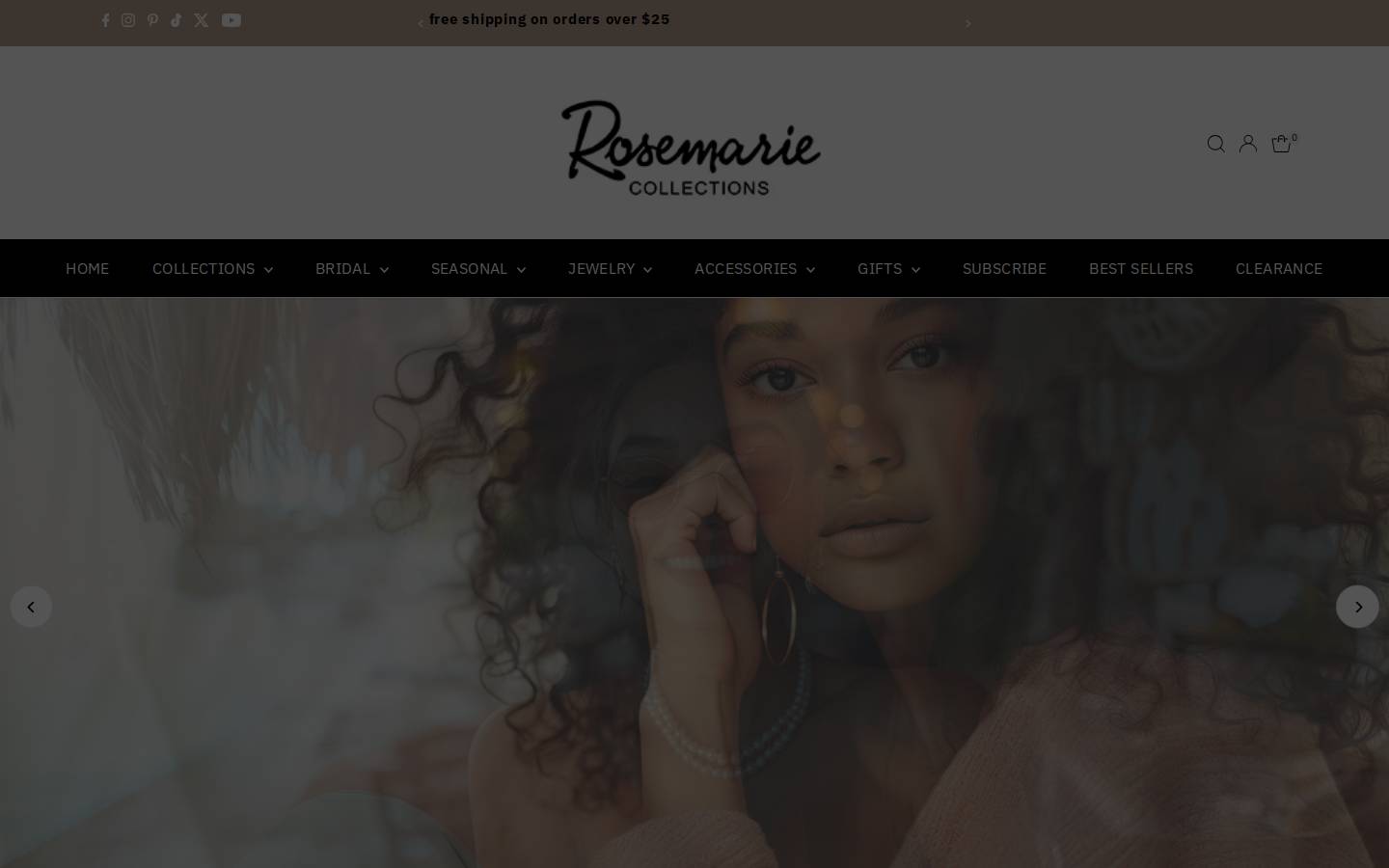 rosemariecollections.com homepage screenshot