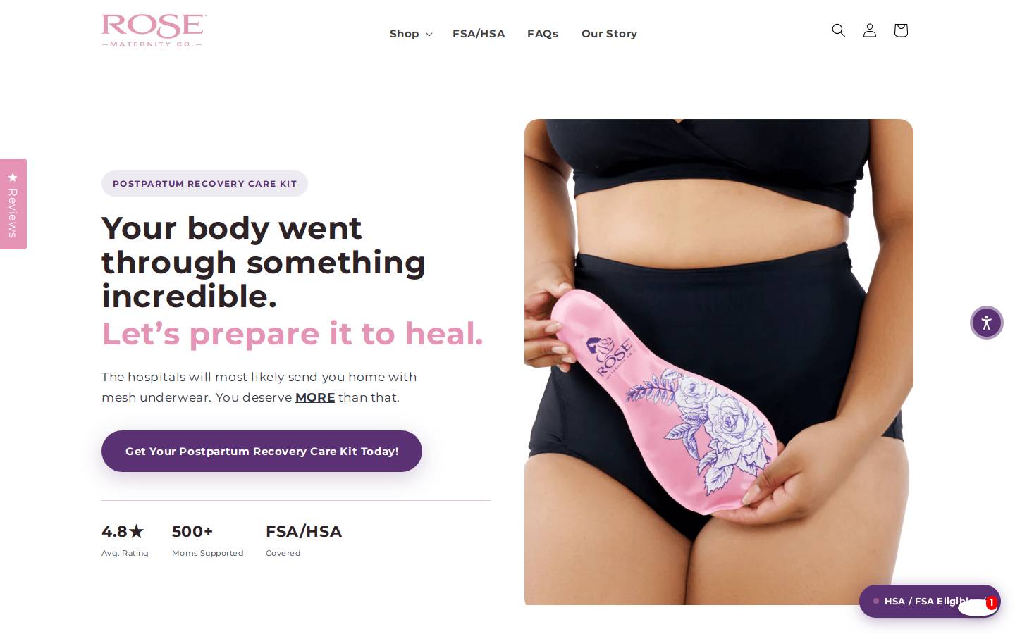 rosematernityco.com homepage screenshot