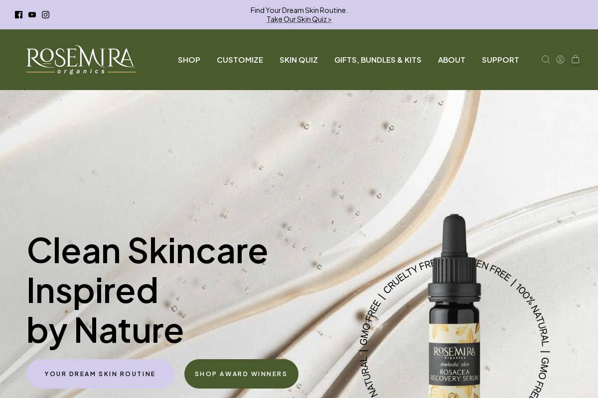 rosemira.com homepage screenshot