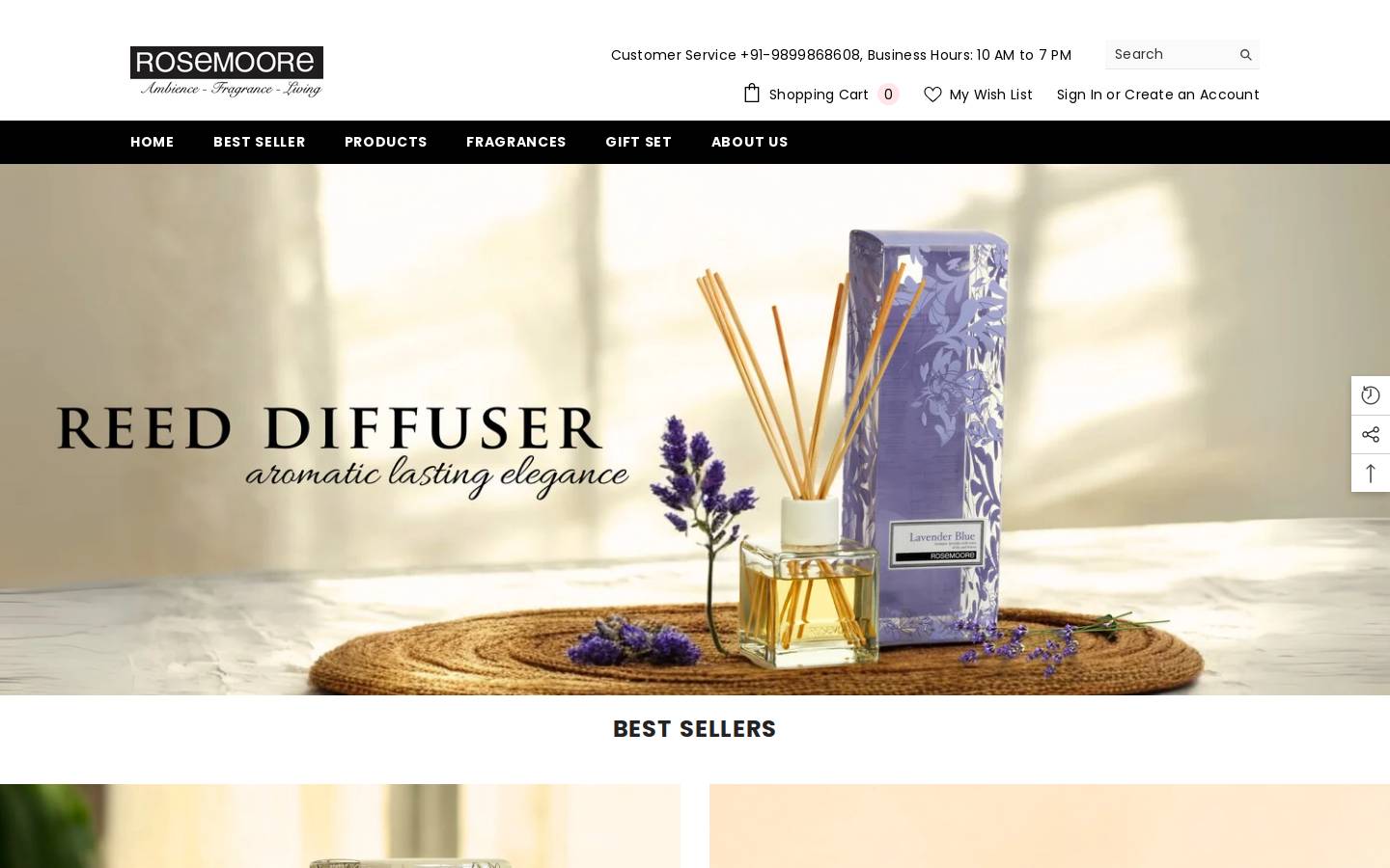 rosemoore.co.in homepage screenshot