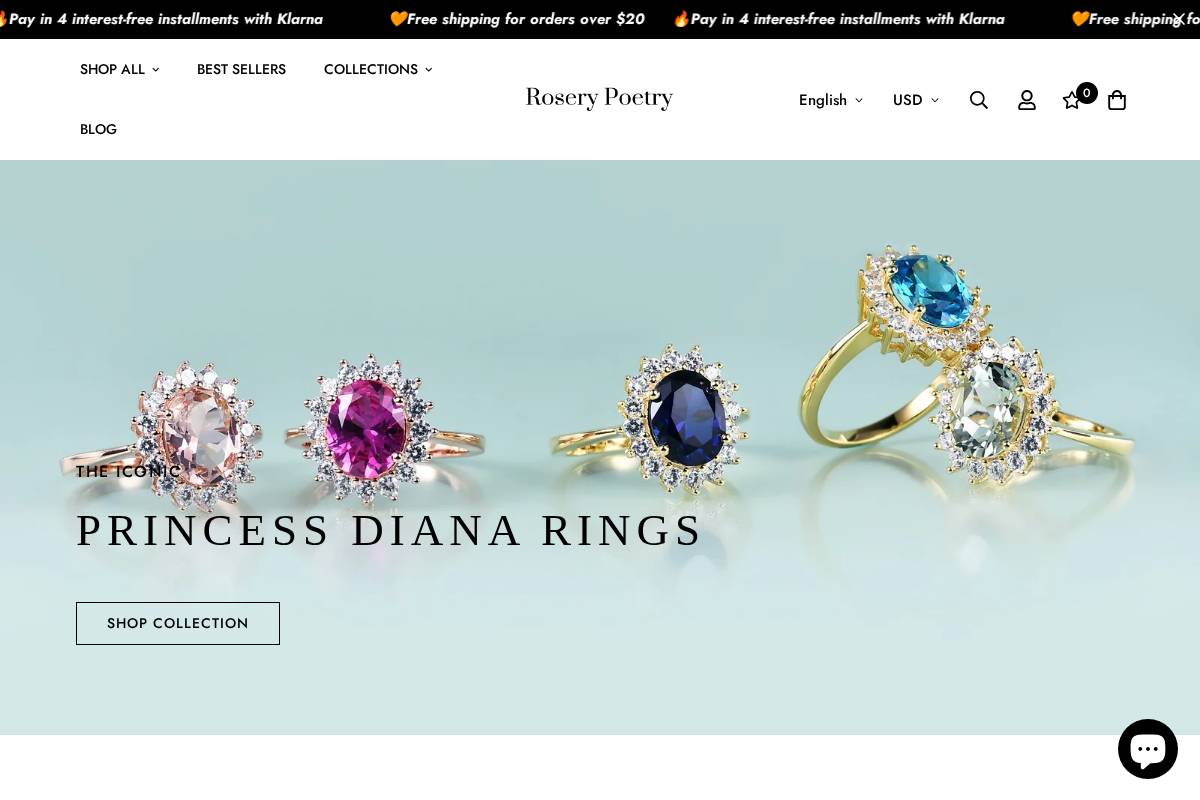 roserypoetry.com homepage screenshot