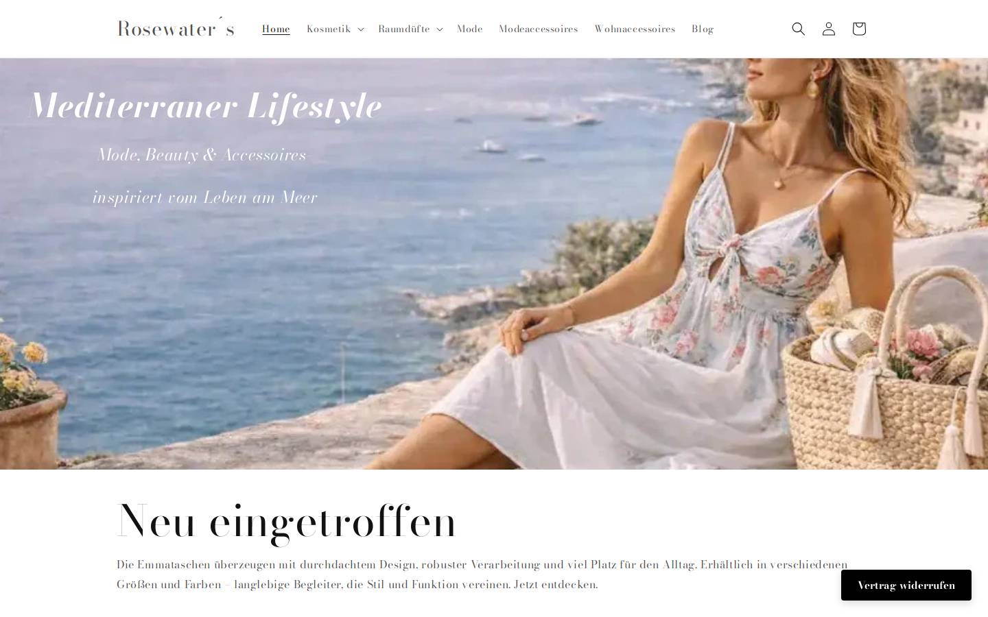 rosewaters.de homepage screenshot