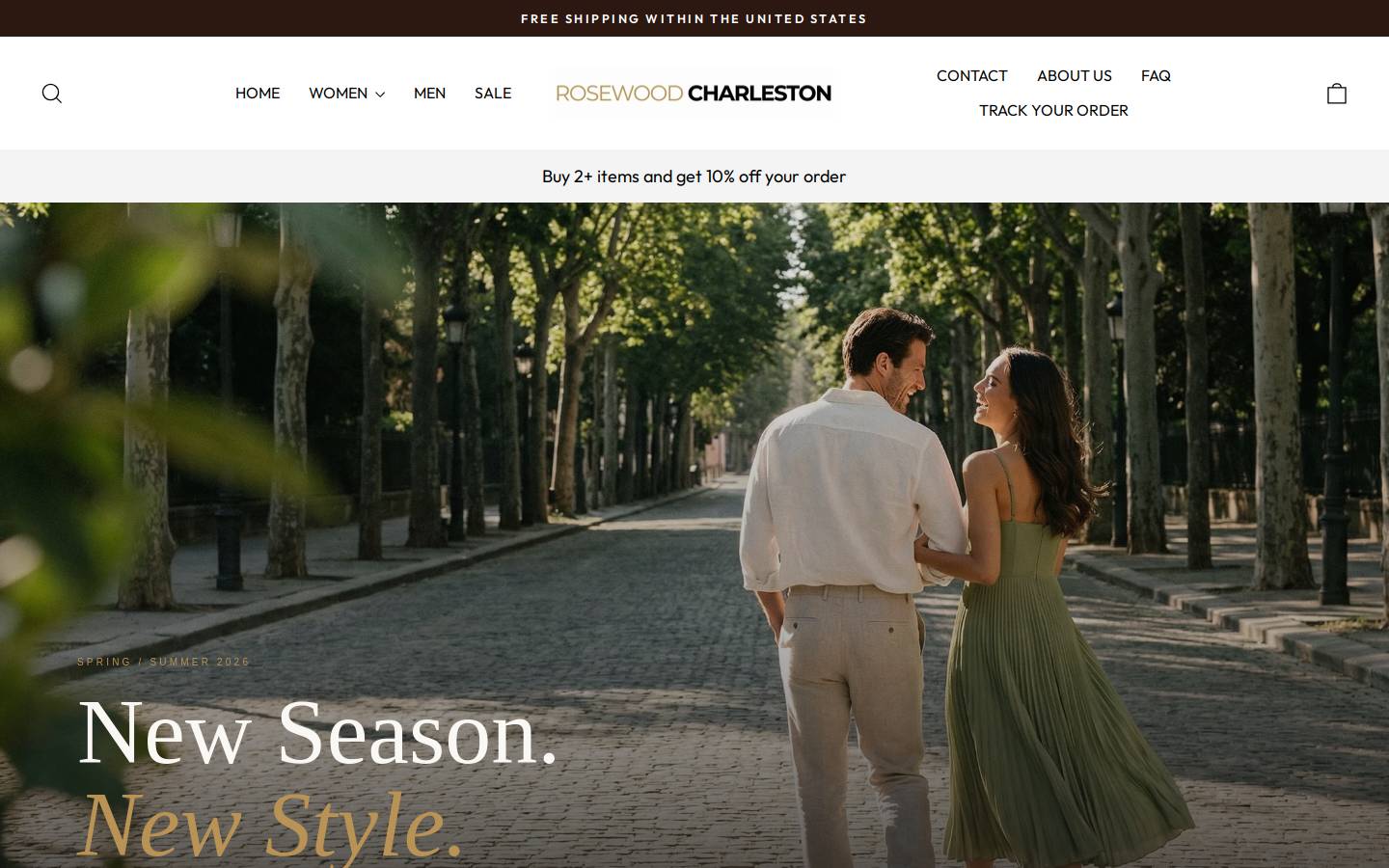 Rosewood Charleston homepage screenshot